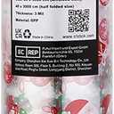 STOBOK Christmas Cellophane Wrap Roll| Unfolded Width 32 X 100FT Santa Claus Pattern Paper Wrapper, 3 Mil Thicken Long Film Wrappings for Hampers, Flowers, Basket Packing Paper, Xmas Decor