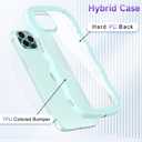 oakxco for iPhone 12 Pro Max Case Wavy Clear, Slim Thin Transparent Acrylic Hard Shell Plastic & Soft Silicone Wave Frame Bumper, Girly Cute Y2k Curly Phone Case for Women Girls Aesthetic, Mint Green