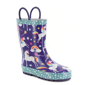 Western Chief Kids Unicorn Dreams Rain Boot, Purple, Size 8