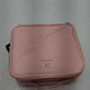 Relavel Travel Makeup Bag With LED Mirror Portable Travel Makeup Organizer 3 Color Adjustable Brightness Waterproof Cosmetic Train Case with Removable Dividers Makeup Storage for Women, Pink (1-Small)
