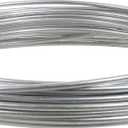 OOK Galvanized Solid Wire #9-50', 50-Foot Heavy-Duty Silver Wire for DIY Projects, Fencing, Gardening, and Household Uses, Rust-Resistant, Sturdy 9-Gauge Wire Holds Up to 165 Pounds, 534800