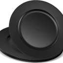 13'' Charger Plates Black Plastic Heavy Duty Disposable Dinner Chargers Serveware Dishes Platters Tableware Pack of 12