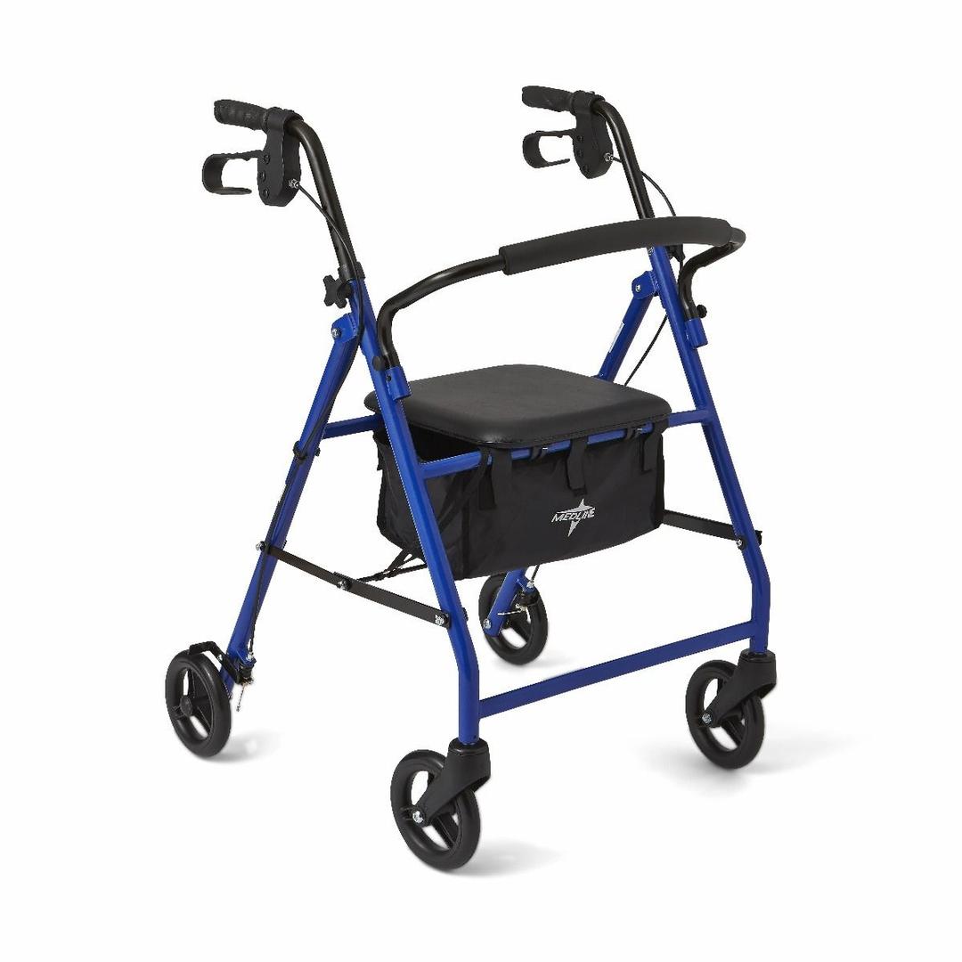 Medline Basic Rollator with 6in Wheels 350lbs Blue