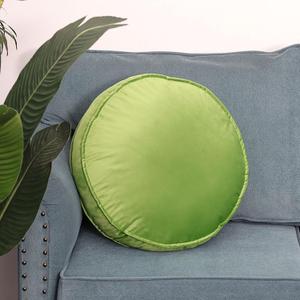Plush Round Pillow - Soft and Comfortable Velvet Simple Pillow for Stylish Living Environment (Green)
