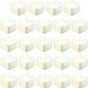 Talent Star 24Pcs Heart Shape LED Tealight Candles, Flameless Flickering Candle Lights with Artificial Flower Petals for Wedding, Valentine's Day, Marriage Proposal, Party, Festival Celebration White