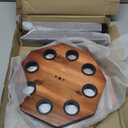 Freestanding Billiard Cue Rack, Pool Table Accessories Hold 8 Cues, Pool Cue Stick Holder, Wooden Floor Stand Pool Cue Holder for Billiard Game Room (Black)