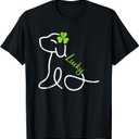 Lucky Dog St Patricks Day Cute Irish Puppy Shamrock Clover Men Women Kids T-Shirt Ladies XXL