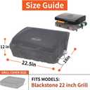 Blackstone 22" Griddle Cover - Water Resistant 600D Polyester Heavy Duty Flat Top Gas Grill Cover - Exclusively Fits Blackstone 22" Griddle Cooking Station