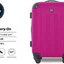 Travelers Club Chicago Hardside Expandable Spinner Luggage, Fuchsia, 22" Carry-On