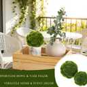 Moss Balls Decorative for Bowls 2 Pcs Artificial Faux Green Moss Balls for Vase Fillers, Centerpiece, Table Arrangement, Wedding Decor, DIY Crafts (3.9" + 4.7")