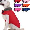 MIGOHI Warm Dog Winter Coat - Winter Dog Jacket, Reflective Windproof Fleece Vest with Leash Hole and Furry Collar
