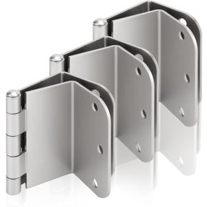 Haidms 2 Pack Offset Hinges 3.5 Inch Satin Nickel Swing Clear Offset Door Hinge with 5/8'' Radius Corner for Heavy Duty Exterior Interior Doors