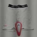 Shock Doctor Compression Shorts with Protective Bio-Flex Cup, Moisture Wicking Vented Protection, Youth Size (Medium, White)