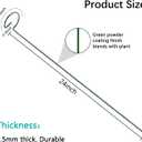Thealyn 24 Inch 12 Packs Plant Support Stakes,Garden Single stemmed Plant Support Hoops, Plant Prop, for Flowers,Orchid, Tomatoes Peony Lily Rose (24 inch)
