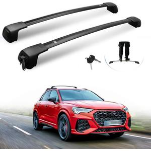 Silent Roof Racks for Audi Q3 2019-2025, Hidden Lockable Design, Black Heavy Duty Cross Bars for Bring The Kayak, Ski, Surfboard, Bike