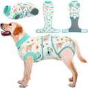Kuoser Recovery Suit for Dogs Cats After Surgery, Professional Pet Recovery Shirt Dog Abdominal Wounds Bandages, Substitute E-Collar & Cone,Prevent Licking Dog Onesies Pet Surgery Recovery Suit, XL