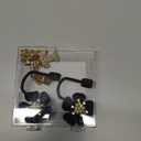 Straw Covers for Stanley Cup Accessories: Black Decorations for Stanley 30 oz & 40 oz Tumbler with Handle, Bling Letter Charms and Flower Silicone Straw Cap Topper, Trendy Stuff for Teen Girls & Women