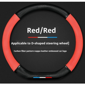 Custom-Fit for Chevrolet Steering Wheel Cover, Premium Leather Car Steering Wheel Cover with Logo, Non-Slip, Breathable,