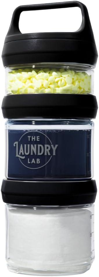 The Laundry Lab Bottle  Refillable, Compact, Leakproof Detergent Bottle for Dorms, Apartments, Travel & On-The-Go | Small-Space Laundry Organization (Black)