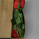 hailanbao Red Artificial Roses with Long Stems, 12Pcs Realistic Roses Artificial Flowers, Faux Roses | Bulk Fake Flowers for Home Decor, Wedding Party Table Centerpieces, DIY Bouquet