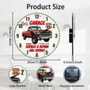 CHGCRAFT 12inch Car Wall Clock Pickup Truck Round Clocks Silent Non Ticking Clock Farmhouse Wall Clocks for Office Home Bedroom Living Room Bathroom Kitchen Decor