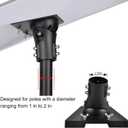 Pipe Adapter for Starlink Gen 3, Adjustable Pole Mount Adapter for Starlink Standard Dish V3, with Multiple Adjustment Capabilities, Aluminum Alloy, Black