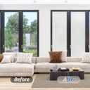 rabbitgoo Window Privacy Film, Frosted Glass Window Clings, Static Cling UV Heat Blocking Door Stickers for Home Bathroom, Removable Indoor Decal Coverings Day and Night, Pure, 35.4 x 78.7 Inches