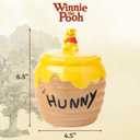 Silver Buffalo Disney Winnie the Pooh Honey "Hunny" Pot Sculpted 3D Hand Painted Ceramic Snack Cookie Jar (Small)