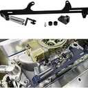 Throttle Cable Bracket Compatible with Holley 4500 Series Carburetor Throttle Cable Bracket Billet Aluminum Carburetor Bracket with Dual Return Springs Black