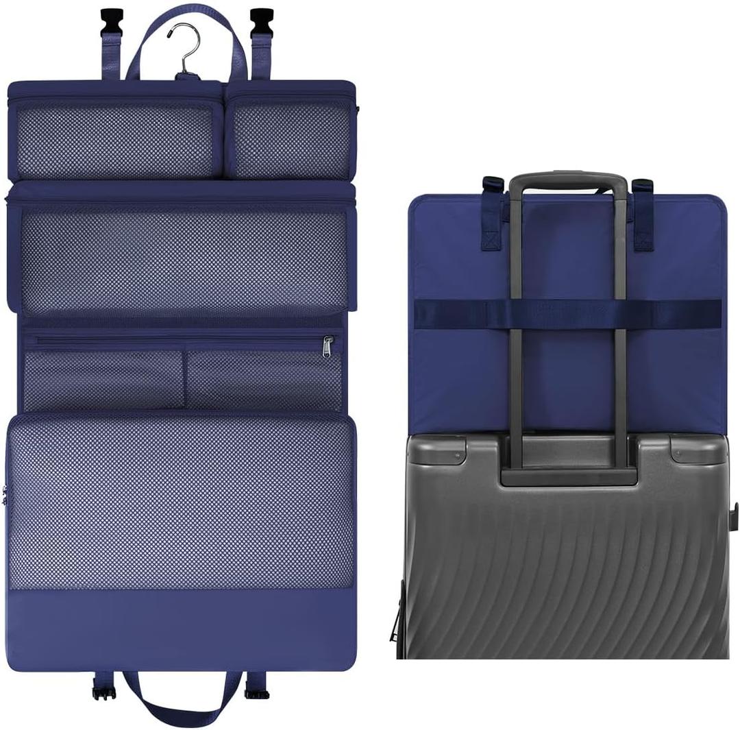 ECOHUB Hanging Travel Closet Portable Luggage Organizer Carry-on Packing Bag,Blue