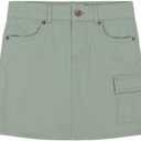 Lucky Brand Girls' Stretch Twill Cargo Pocket Skirt, Size 10, Chinois Green