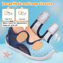 JIASUQI Toddler boys sandals toddler sandals boys summer shoes baby sandals Blue Size 8-8.5