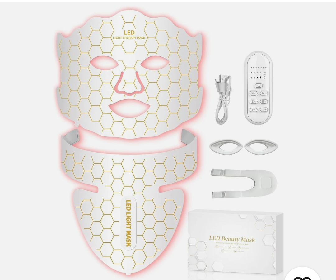 Yahi Red Light Therapy for Face, Led Face Mask Light Therapy, 7 Colors LED Face