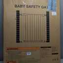 Mumeasy 36" High Extra Tall Dog Gate, 29.6"-40.5" Wide Pressure Mounted Tall Baby Gate for Dog, Auto Close Pet Gate with Door for Stairs,Doorways,House,White