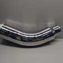 Exhaust Tip, 4 Inch Diesel Exhaust Tip Elbow Tip with a Clamp, 4" inlet 6" Outlet Chrome Exhaust Tip for Pickups, Trucks and Cars