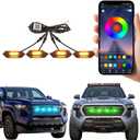 Direct-Snap LED Grill Lights for 2024 2025 2026 Toyota Tacoma 4th Gen Accessories Raptor Grille Light Bar, Only Fits TRD Sport/Off Road/PreRunner (RGB)