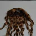 Hair Toppers for Women with Thinning Hair, 3D Toppers Pieces for Women Middle Part Clip in Bangs Synthetic Curly Wavy Daily (H6/22, Side bangs)