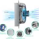 Shutter Exhaust Fan,12 inch Wall Mount Vent Fan with ON/OFF Switch,1680 RPM,970 CFM Attic Ventilator Fan for Greenhouse, Barn, Garage, Shed,Chicken Coops Ventilation Fans