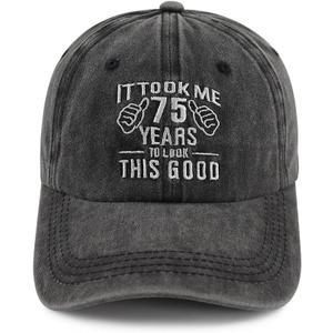 Limited Edition 1950 Hat for Women Men, Funny Adjustable Cotton Embroidered 75th Birthday Baseball Cap