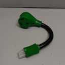 RVGUARD 30 Amp to 110 Volt RV Adapter Cord 12 Inch, NEMA 5-15P to NEMA TT-30R Electrical Power Adapter with LED Power Indicator, Green, ETL Listed