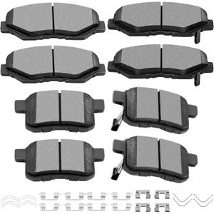 SCITOO Ceramic Brake Pads, 8pcs Front Rear Brake Pads Brakes Kits fit for 2008-2012 for Honda for Accord