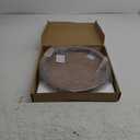 Handmade 12 Inch Decorative Tray, Small Beaded Tray Coffee Table Decor, Warm Brown Round Wooden Tray for Coffee Table, Dining Room Table Entryway and Living Room Table