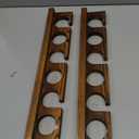 PEKER Fishing Rod Holder for Wall, Solid Wood Wall Mount Fishing Rod Rack for 5 Poles, Secure Rod Storage Organizer for Garage, Fishing Room, Home – No Tangling & Space Saving