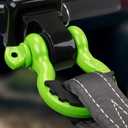 Shackle Hitch Receiver 2 inch with Hitch Pin, 41918 Lbs Break Strength Never Rust Receiver Shackle Bracket Heavy Duty and Solid with 3/4'' D Ring Shackle, Towing Accessories for Trucks Green