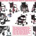 Wheelchair footrest Red Replacement,Economy Footrest for Wheelchairs and Transport Chair, Composite Footplates and Heel Loops,Universal Swing-Away Footrests, T93HEP, PH-SF(1 Pr, Red)