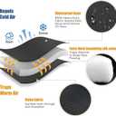 Winter Pipe Insulation Cover (5F) , Insulated Backflow Preventer Freeze Protection, Pump Cover, Sprinkler/Well/Valve Head Cover (Black 36''W x 36''H)