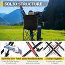 Joyfair Portable Camping Chair, Outdoor Lawn Folding Chairs for Adults, Heavy Duty Large Foldable Chairs for Beach, Fishing, Tailgating and More Outdoor Sport, Carry Bag & Cup Holder