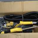 Drywall Sander, 2025 Upgraded 8-Amp Popcorn Ceiling Removal Tool with 7 Variable Speed 800-1800RPM, Drywall Sander with Vacuum Dust Collector with Extendable Handle, LED Light, 12pcs Sanding Discs (Yellow)