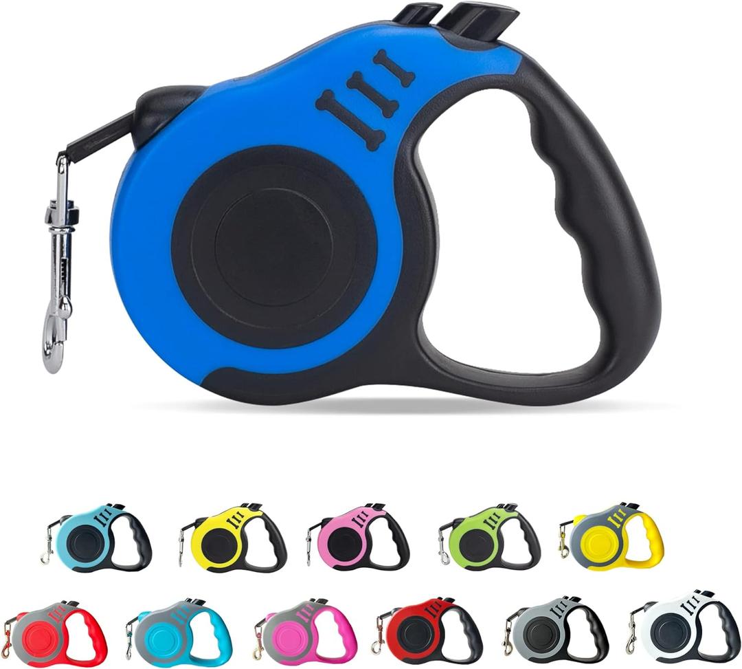 Retractable Dog Leash Automatic Telescopic Tractor Dog Tape, Pet Tape 10 FT Durable and Convenient, with Non-Slip Handle, Suitable for Small and Medium-Sized Dogs Blue