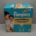 Pampers Swaddlers Diapers, Size 1 (8-14 lbs), 164 Count, Absorbent, Keeps Baby Dry and Comfortable, Skin Safe Disposable Baby Diaper